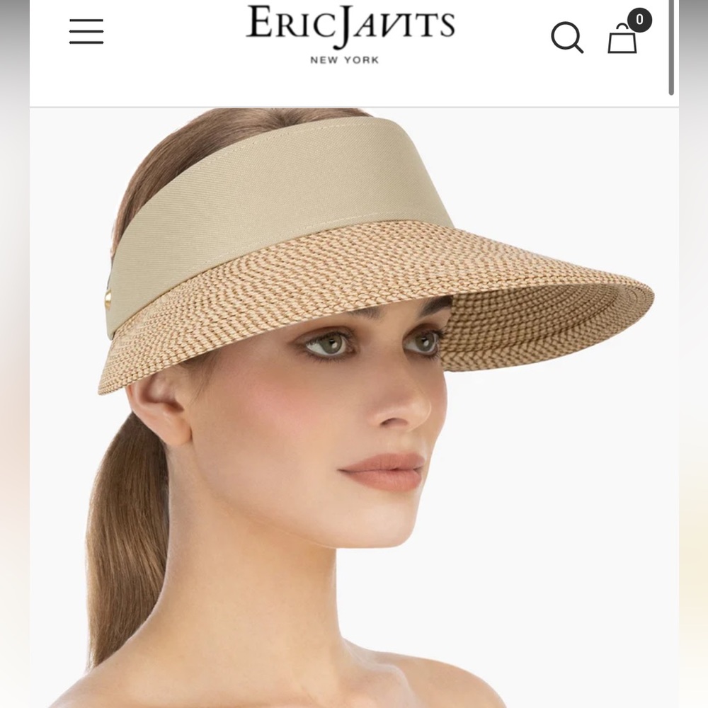 NWOT Eric Javits Champ ii Visor Peanut